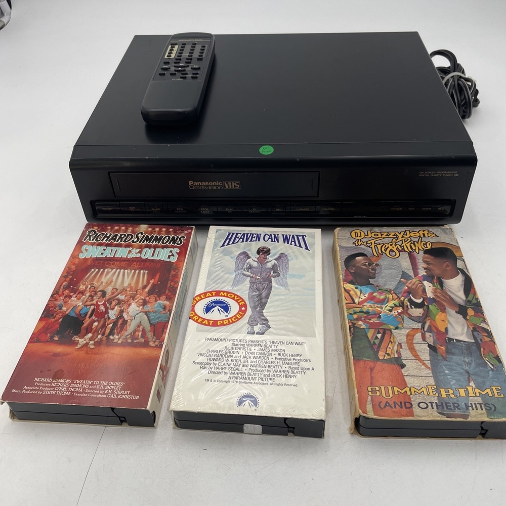 Panasonic Omnivision VCR VHS Player Recorder Model PV-2101 With Remote+3 Movies